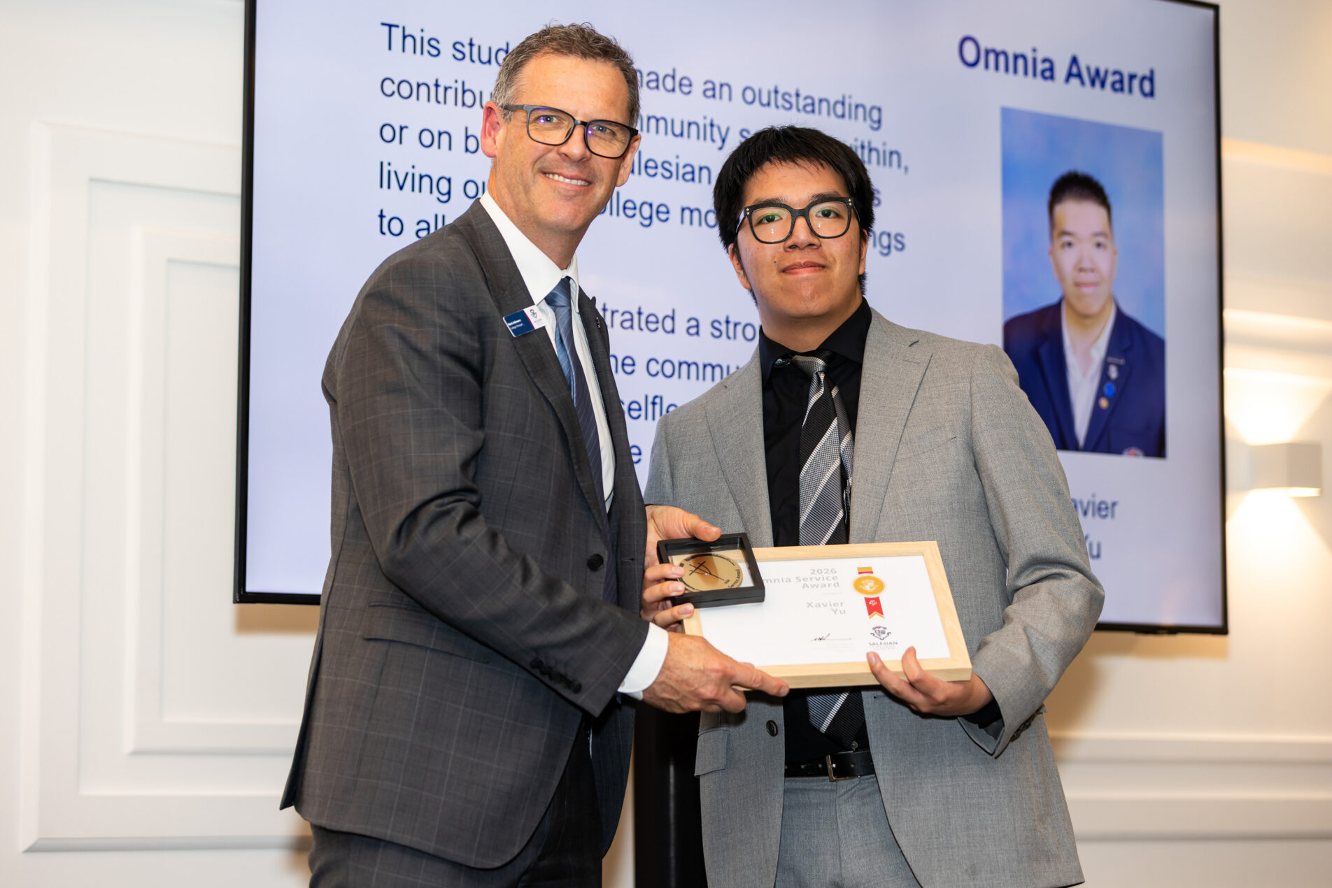 2026 Valedictory Omnia Award Xavier Yu