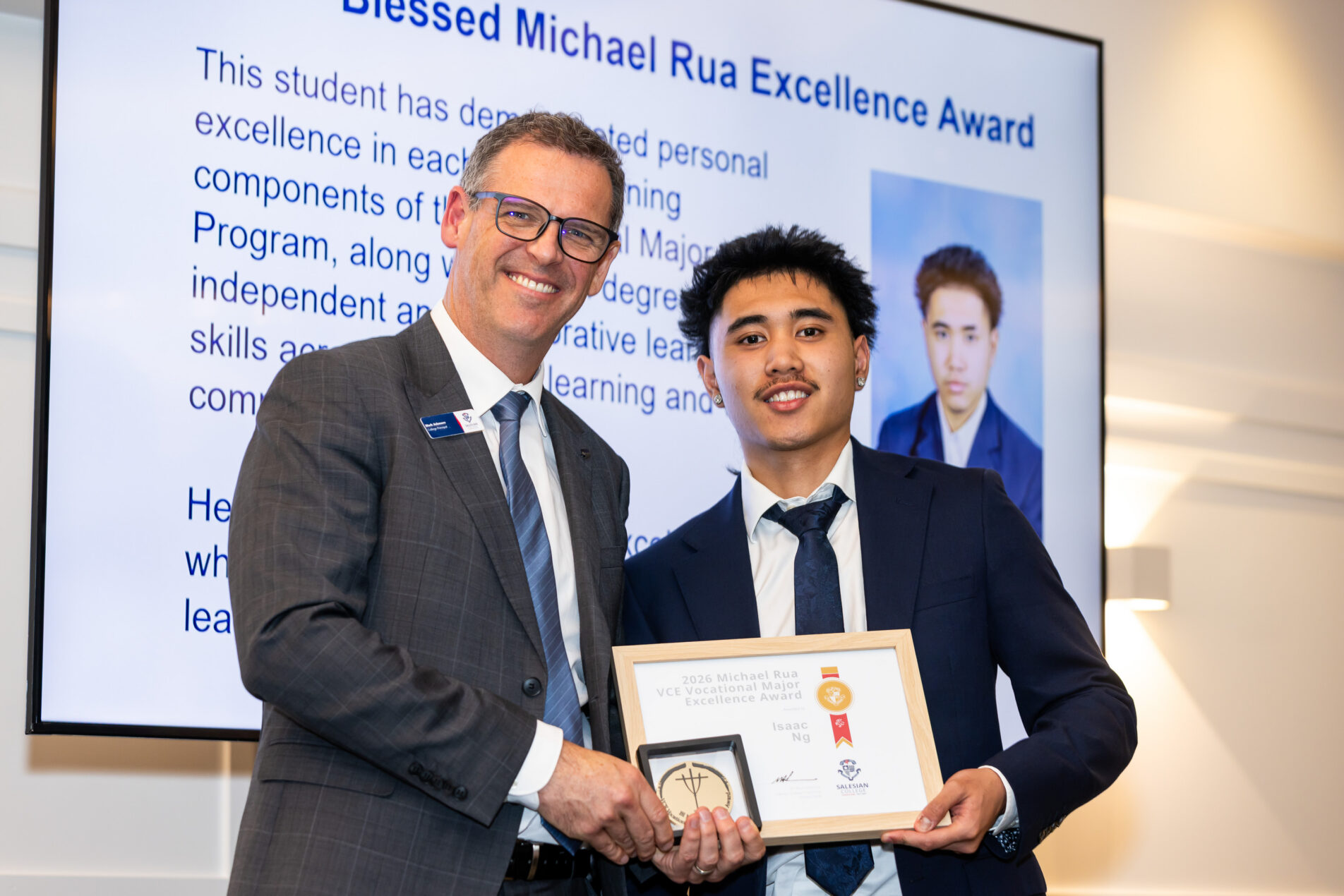 2026 Valedictory Awards Michael Rua Award VCE VM Isaac Ng