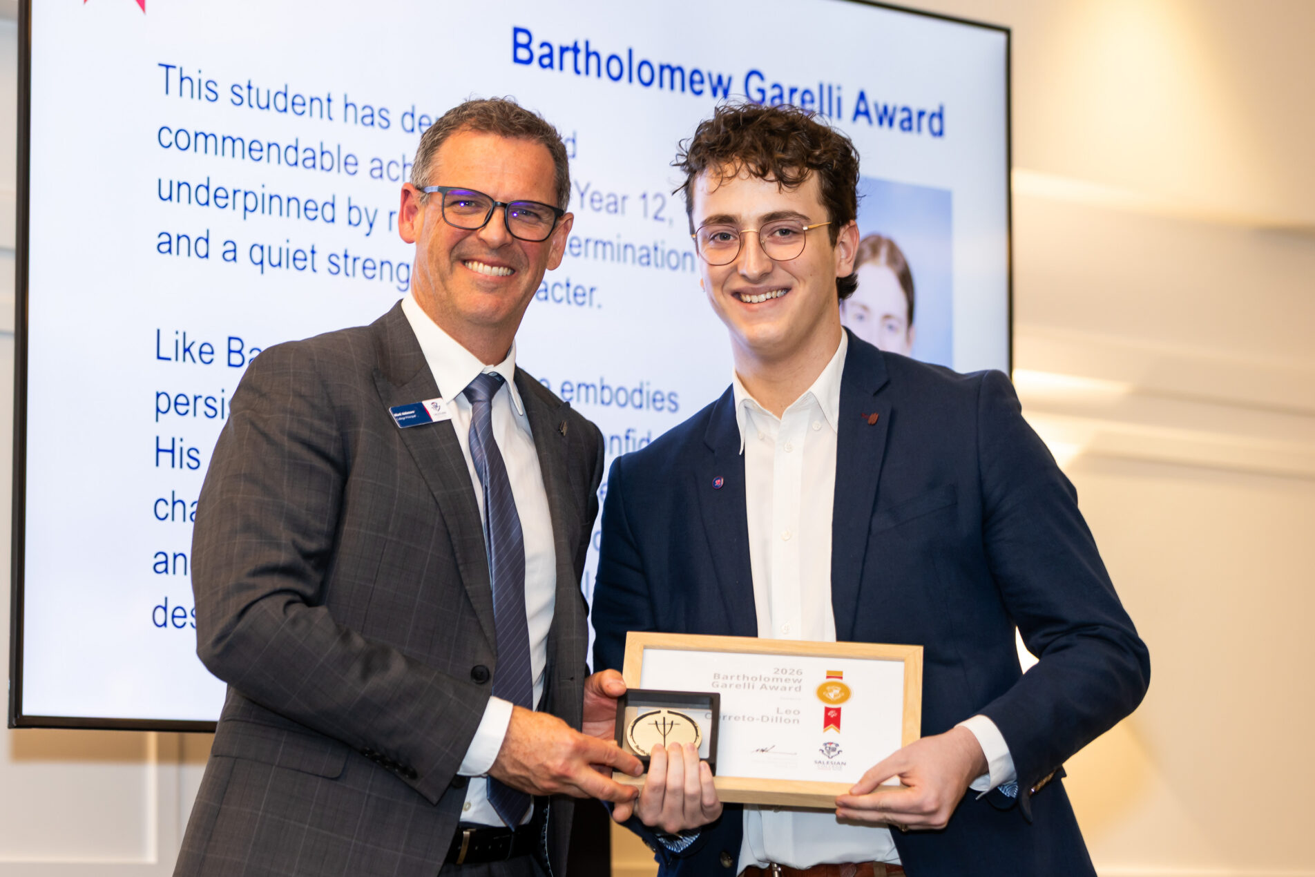 2026 Bartholomew Garelli Award Leo Cerett-Dillon